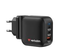 Cargador de Pared Universal Verbatim Mini GaN Wall Charger/ 2xUSB Tipo-C/ 1xUSB/ 70W