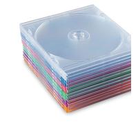 Verbatim CD/DVD - Fundas para Discos ópticos (Negro, Transparente, Acrílico, PVC, 12 cm)