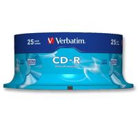VERBATIM CD-R 52x Discos Vírgines, Paquete de 25 unidades