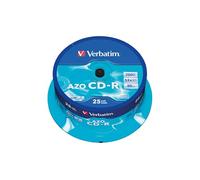 Verbatim AZO CD-R 52X 700MB Crystal 25 Pack, 43352 (25 Pack)