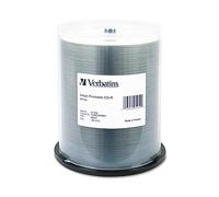 Verbatim CD-R 700MB 52X - Disco de Medios grabables para Imprimir por inyección de Tinta Blanca - 100pk husillo