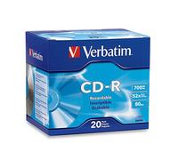 Verbatim CD-R 80MIN 700MB 52X - Estuche Delgado para CD en Blanco (CD-R, Slimcase)