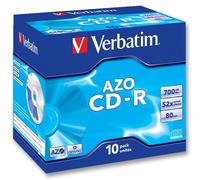 VERBATIM CD-R AZO 52x, 10 discos en cajas jewel