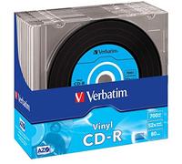 VERBATIM 43426 - CD-R AZO, vinilo de datos, 700 MB, 52x, estuche SLIM DE 10 paqu