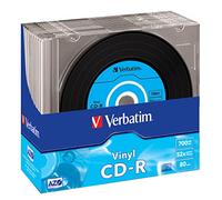 VERBATIM 43426 - CD-R AZO, vinilo de datos, 700 MB, 52x, estuche SLIM DE 10 paqu