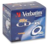 Verbatim CD-R AZO Wide Inkjet Printable - CD-RW vírgenes (CD-R, 700 MB, 52x, Caja de joyas)