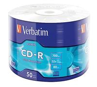 Verbatim CD-R Extra Protection, CD vírgenes de Almacenamiento de Datos de 700 MB, Ideal para grabación de Fotos y Videos, Compatible con Cualquier Unidad de CD Convencional, Paquete de 50