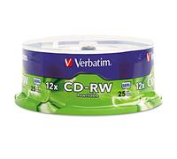 Verbatim CD-RW 80 MIN 700 MB 4X-12X High Speed 25pk Spindle