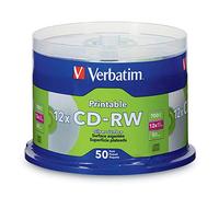 Verbatim CD-RW 95159 DataLifePlus Silver - Impresión de inyección de Tinta con concentrador de Marca, 700 MB 2X-4X