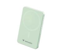 Verbatim Charge 'n' Go Essentials MagSafe - Cargador magnético para iPhone 16/15/14/13/12 Pro/Pro MAX (5000 mAh, PD 20 W, Incluye Cable USB-C a USB-C), Color Verde