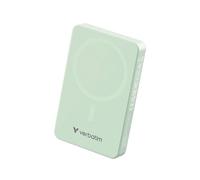 Verbatim Charge 'n' Go Essentials MagSafe - Cargador magnético para iPhone 16/15/15/14/13/12 Pro/Pro MAX (10000 mAh, 15 W, Incluye Cable USB-C a USB-C), Color Verde
