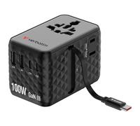 Verbatim Charge 'n' Travel - Netzteil - Gan Iii, Universal, With Retractable UsB-C Cable - 100 Watt - 10 A - Qc 4.0+, Qc 3.0, Fast Charge,