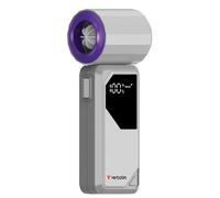 Verbatim Cool'n'Go AirJet W129171229 - Ventilador de mano, color gris y morado