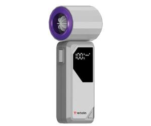 Verbatim Cool'n'Go AirJet W129171229 - Ventilador de mano, color gris y morado