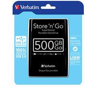 VERBATIM Disco duro externo portátil Store 'n' Go USB - 500 Gb, negro + Funda QHDC-101K - negro