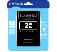 Verbatim Disco Duro Portátil Store 'n' Go USB 3.0 de 2 TB en color Negro