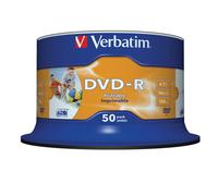 Verbatim - Disco DVD-R, impresión completa, 4,7 GB, 16 x (50 unidades), 1 (DVD)