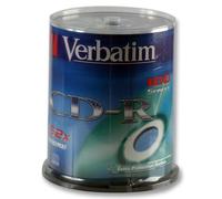 VERBATIM Discos CD-R 52x, 100 unidades en espiral