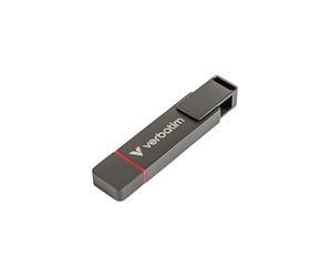 Verbatim Dual QuickStick, 1 TB Externo 3.2 Gen 1 USB-C/USB-A SSD, Memoria USB de Alta Velocidad de hasta 530 MB/s, Memoria Extremadamente rápida para teléfono móvil, Ordenador portátil, PC y portátil
