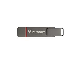 Verbatim Dual QuickStick, 512 GB Externo 3.2 Gen 1 USB-C/USB-A SSD, Memoria USB de Alta Velocidad de hasta 530 MB/s, Memoria Extremadamente rápida para teléfono móvil, Ordenador portátil, PC y