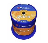 Verbatim 100 Dvd-r 4.7gb 16x Speed One Size Matt Silver