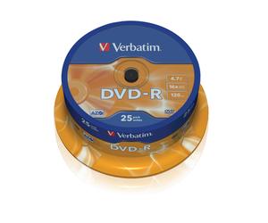 VERBATIM DVD-R - 120 min - 16x - 4,7 GB - Resistente a rayones - Eje de 25