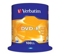 Verbatim 100 Dvd-r 4.7gb 16x Speed One Size Matt Silver
