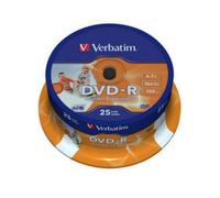 Verbatim DVD-R 4.7GB/120Min/16x Cakebox paquete de 25