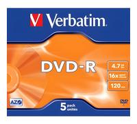 Verbatim DVD-R 4.7GB 16x pack 5 advanced azo