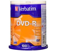 Verbatim DVD-R 95102 - Disco de Medios grabables (4,7 GB, 16 x AZO, husillo de 100 Discos)