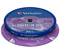 Verbatim DVD+R Double Layer 8X Matt Silver 25pk Spindle 8.5GB DVD+R DL