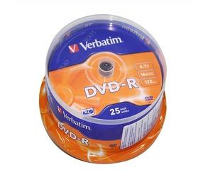 Verbatim DVD-R Matt Silver 4.7GB 16X Pack 25 - DVD-R