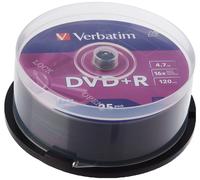 Verbatim DVD+R Spindle 16x 4.7GB (Pack of 25) 43500 25 Pack Spindle DVD+R (DVD)