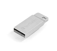 Verbatim Executive USB-Stick Metálico 32 GB IDispositivo de memoria USB 2.0 I para computadora portátil, laptop, ultrabook, TV, radio de coche, I Dispositivo de datos USB 2.0, con llavero I Plateado