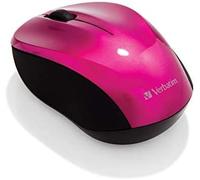 Verbatim Ratón Inalámbrico Go Nano 49043 Compacto Receptor USB 1600 dpi Negro/Rosa/Fucsia 1 unidad