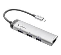 Verbatim Hub Multipuertos USB-C 4 puertos USB 3.2 Gen 1