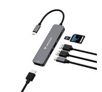 Verbatim Concentrador USB-C Essentials – 6 puertos, HDMI 4K, SD/MicroSD, USB-A 2.0/3.0, USB-C 3.0/3.2