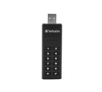VERBATIM Keypad Secure Dispositivo USB c/Teclado de Seguridad I USB 3.2 Gen 1 I 128 GB I Memoria con contraseña y cifrado I con Cable de extensión USB-A I USB-3I Laptop Notebook and Co.Inegro