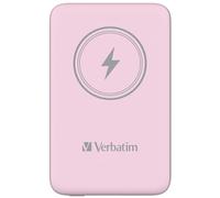 Verbatim Magnetic Power Bank 5000mAh Wireless Charger 15W 20W PD per USB-C, Powerbank Pequeño y Magnético para iPhone 15, 14, 13, 12, Pro, MAX, Samsung, iPad, Rosa