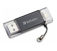 VERBATIM Memoria USB Store 'n' Go Lightning I USB 3.0 I 32 GB I Memoria USB externa con USB 3 y Lightning para Apple iPhone Ipod and Ipad I Interfaz SuperSpeed 2 en 1 I antracita