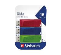 Pendrive Verbatim Slider Retráctil USB 2.0 Multicolor 16 GB