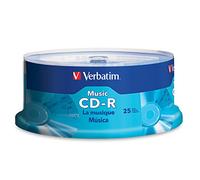 Verbatim Music CD-R 40X 80 Minutos 700 MB Discos de Audio grabables en Blanco, 25 Unidades