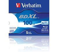 VERBATIM 43789 - BD-R XL, 100 GB, imprimible, paquete de 5