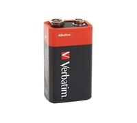 VERBATIM Pila alcalina Premium I 9V I Pila 6LR61 I Pila alcalina I Batería 9V para Juguetes, linternas, detectores de Humo y Mucho más I Pila alcalina Premium I 1 Unidad