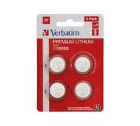 VERBATIM Pila botón de Litio Premium CR2025 Pack 4 Pilas 3V 160mAh - Pilas botón de Litio para Reloj, Llave de Coche, Control Remoto, cámara, Juguetes y más - Pila de botón - Pila de Litio