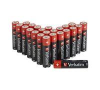 VERBATIM Pilas alcalinas AAA Premium I 1,5V I AAA-LR03 Micro I Pilas AAA I Pilas para Reproductor de MP3, cámara, Control Remoto, rasuradora y más I Pila alcalina Premium I 20 Unidades