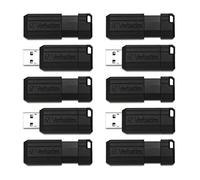 Verbatim Pinstripe Black USB Negro Teclado Negro Negro 32GB 10-Pack