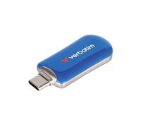 Verbatim Plectra USB-C Stick 128GB 3.2Gen 1 USB-C Flash Drive Compacto de hasta 100 MB/s, Memoria para iPad, iPhone, Smartphone, Ordenador portátil, PC, Compatible con Mac/Windows