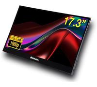 Verbatim PMT-17 Portable Touchscreen | Monitor portátil con pantalla táctil USB-C y HDMI para Macbook, PC, ordenador portátil, tableta, consola y trabajo móvil