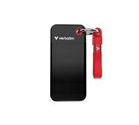 Verbatim Pocket SSD 1 TB (SSD Externo NVMe USB 3.2 Gen 2, hasta 1000 MB/s de Lectura y Escritura, Disco Duro portátil para Mac, PC y Consola de Juegos, Negro/Rojo)